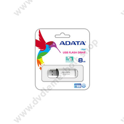 ADATA USB 2.0 PENDRIVE CLASSIC C906 8GB FEHÉR