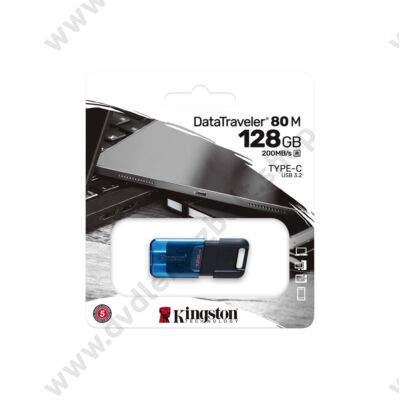 KINGSTON DATATRAVELER 80 M USB-C 3.2 GEN 1 PENDRIVE 128GB