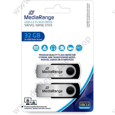MEDIARANGE USB 2.0 PENDRIVE 32GB 2 DB-OS CSOMAG MR911-2